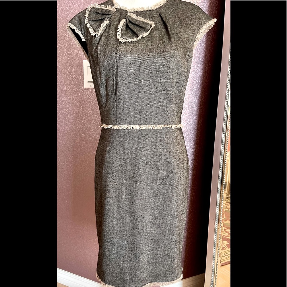 ETCETERA, Gray Wool dress